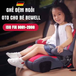 Ghế ngồi ô tô cho bé Bewell (thiết kế Đức) chuẩn ISO FIX 9001-2000 với tựa lưng điều chỉnh và đệm bảo vệ đầu cho bé (đỏ)